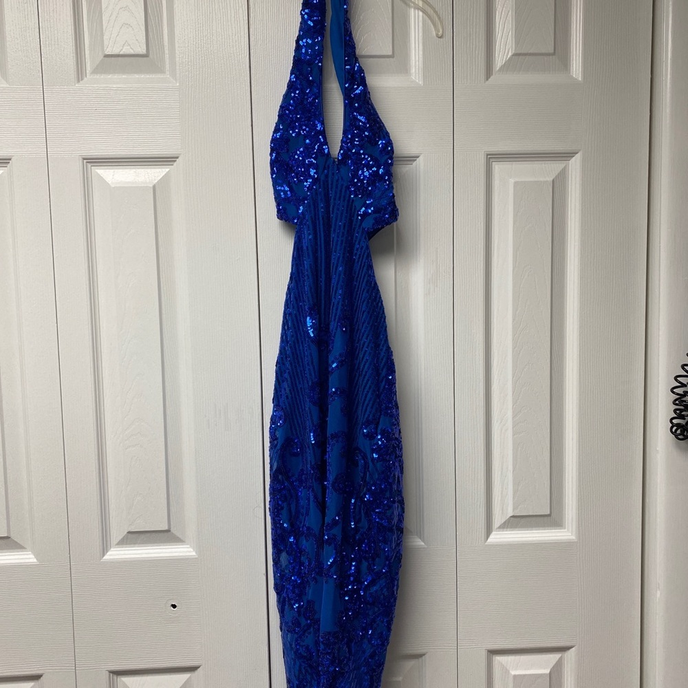 Fashion Nova, royal see thru dress